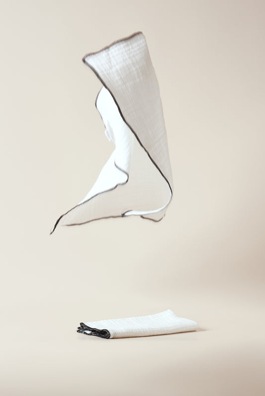 LOT DE 2 SERVIETTES DE TABLE MUSLIN