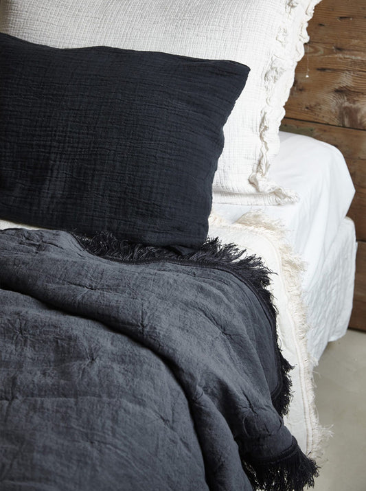GRAND DESSUS DE LIT FRANGÉ